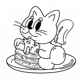 Page A Colorier De Garfield Mangeant Des Lasagnes 36230-7915