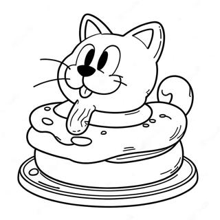 Page A Colorier De Garfield Mangeant Des Lasagnes 36230-7916