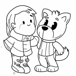 Page A Colorier Dog Man Et Cat Kid 37075-8097