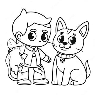 Page A Colorier Dog Man Et Cat Kid 37075-8098