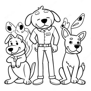 Page A Colorier Dog Man Et Ses Amis 37078-8112