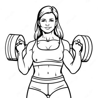 Page A Colorier De Luisa Soulevant Des Poids Lourds 3743-1279