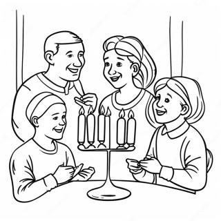 Joyeux Hanukkah Page De Coloriage De Reunion Familiale 38012-8306