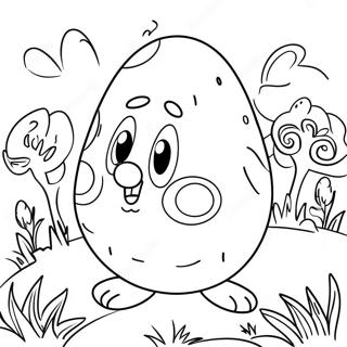 Page A Colorier De Chasse Aux Oeufs De Paques Coloree 380-2547