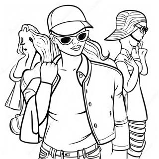 Tendances De Mode Y2k Page A Colorier 38456-8395
