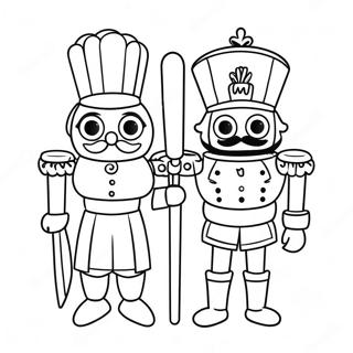 Page A Colorier De Casse Noisette Tenant Un Soldat En Jouet 38645-8441