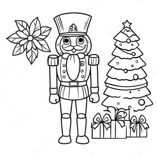 Page A Colorier De Casse Noisette Avec Un Sapin De Noel 38646-8446