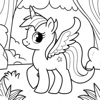 Twilight Sparkle Dans La Foret Magique A Colorier 39286-8576