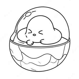 Gudetama Dormant Sur Un Oeuf A Colorier 39370-8596