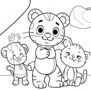 Daniel Tiger Jouant Avec Des Amis Page A Colorier 39456-8615