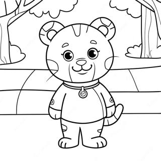 Daniel Tiger Dans Le Quartier Page A Colorier 39457-8617