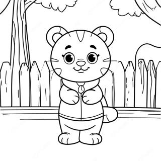 Daniel Tiger Dans Le Quartier Page A Colorier 39457-8618