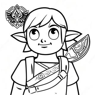 Page A Colorier De Link Explorant Hyrule 39826 8707