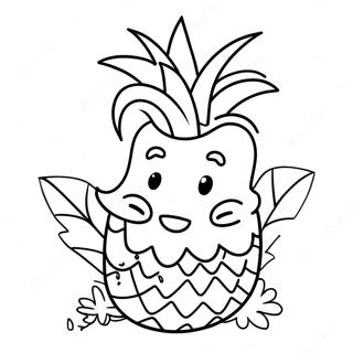 Page A Colorier De Mignon Ananas De Dessin Anime 39911-8715