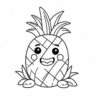 Page A Colorier De Mignon Ananas De Dessin Anime 39911-8716