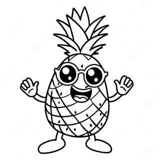 Ananas Drole Dansant Page A Colorier 39915-8731