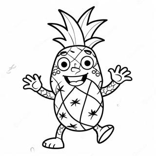 Ananas Drole Dansant Page A Colorier 39915-8732