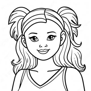 Pom Pom Girl Avec Des Pompons Page A Colorier 40003-8737