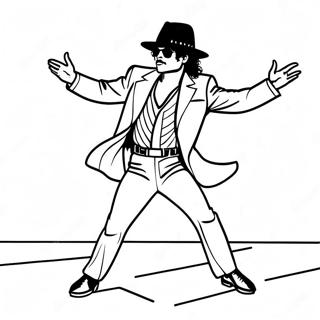 Michael Jackson Dansant En Moonwalk Page A Colorier 40543-8855