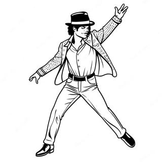 Michael Jackson Dansant En Moonwalk Page A Colorier 40543-8856