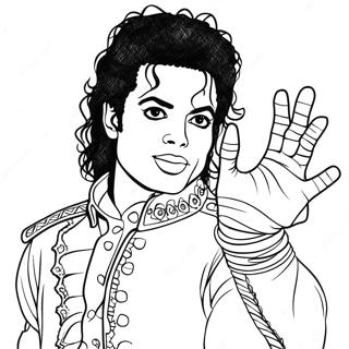 Michael Jackson Avec Un Gant Scintillant Page A Colorier 40544-8860
