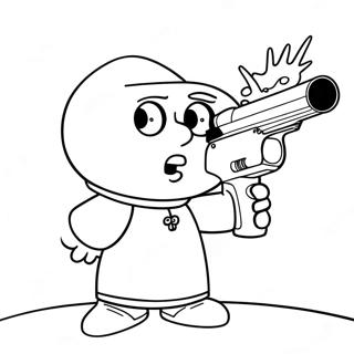 Family Guy Stewie Griffin Avec Un Pistolet A Rayons Page A Colorier 40919-8937