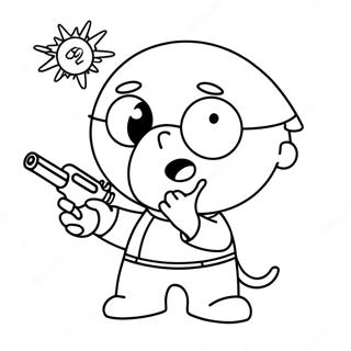 Family Guy Stewie Griffin Avec Un Pistolet A Rayons Page A Colorier 40919-8939