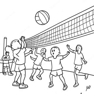 Volley-Ball Pages À Colorier