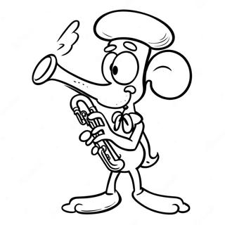 Squidward Jouant De La Clarinette Page A Colorier 41447-9054