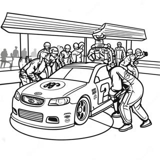 Page A Colorier De La Scene De Pit Stop Nascar 41822-9141