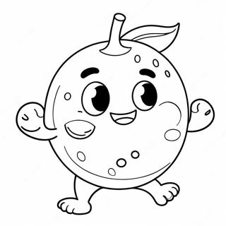 Page A Colorier De Personnage De Citron Mignon En Dessin Anime 42087-9207