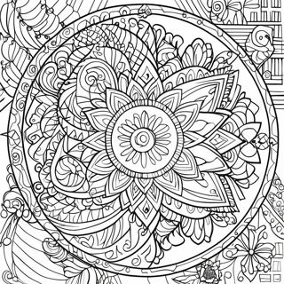 Page A Colorier Mandala Mosaique Detaille 42367-9272