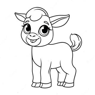 Mignon Bebe Chevre Sur Une Page A Colorier 42818-9354