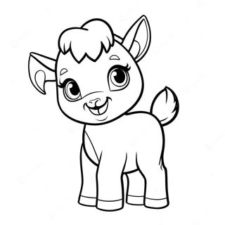 Mignon Bebe Chevre Sur Une Page A Colorier 42818-9355