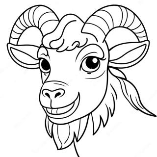 Chevre En Colere Avec Des Cornes Sur Une Page A Colorier 42822-9371