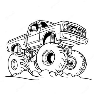 Page A Colorier De Monster Truck Ecrasant Des Voitures 4289-1765