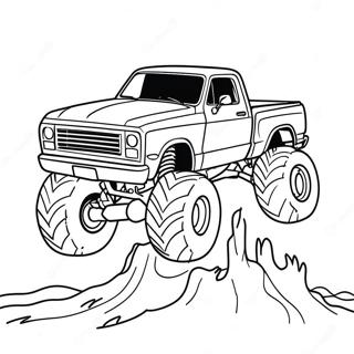 Page A Colorier De Monster Truck Ecrasant Des Voitures 4289-1766