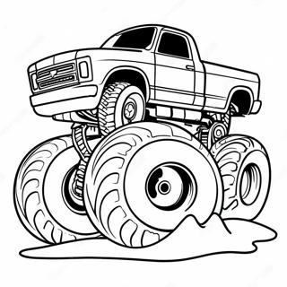 Page A Colorier De Monster Truck Ecrasant Des Voitures 4289-1767