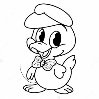 Daisy Duck Dans Une Pose Joyeuse Sur Une Page A Colorier 42914-9373