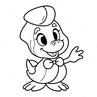 Daisy Duck Dans Une Pose Joyeuse Sur Une Page A Colorier 42914-9374