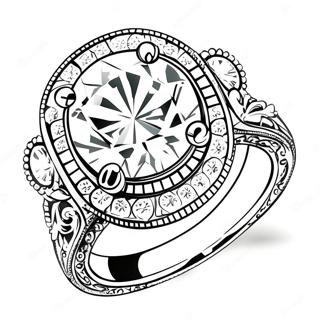 Page A Colorier Bague En Diamant Scintillante 43008-9412