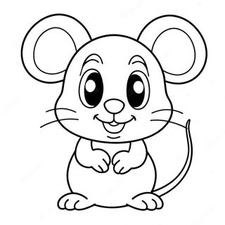 Mignon Petit Souris A Colorier 43372-9474