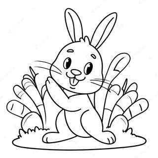 Page A Colorier De Lapin Joueur Avec Des Carottes 4377-46