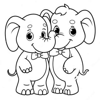 Éléphant Et Piggie Pages À Colorier