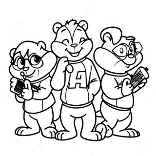 Alvin Et Les Chipmunks Pages À Colorier