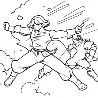 Scene Daction Manga Dynamique Page A Colorier 44614-9759