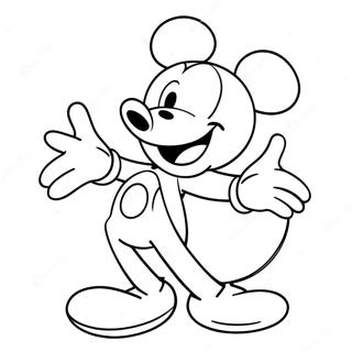 Page A Colorier De Mickey Mouse Heureux 4465-1065