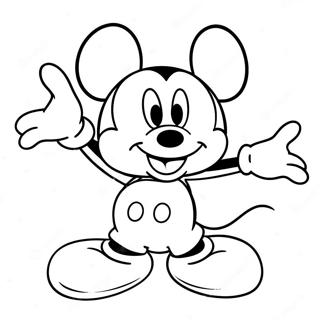 Page A Colorier De Mickey Mouse Heureux 4465-1067