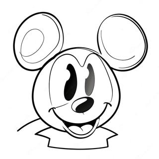 Page A Colorier De Mickey Mouse Heureux 4465-1068