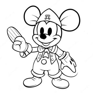 Page A Colorier De Mickey Mouse En Costume De Pirate 4466-33